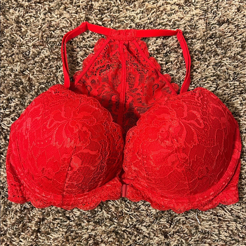 Victoria's Secret PINK Vibrant Red Lace Bralette